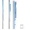 Pesmenpol võrkpallipostid teras Slim 80x80mm