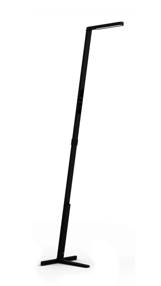Luctra põrandalamp ® FLEX UP kaasaskantav must