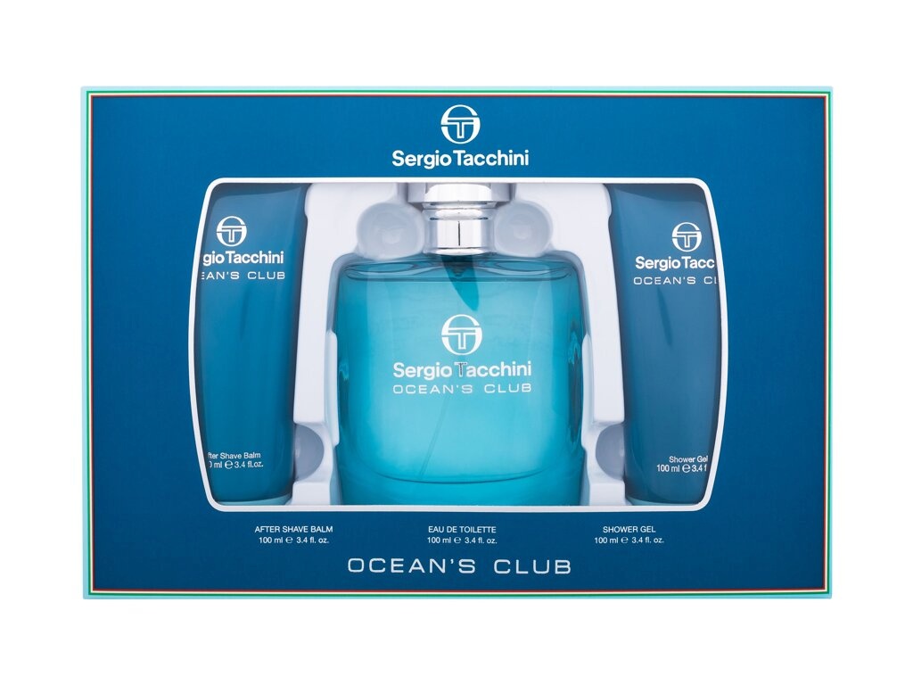 Sergio Tacchini kinkekomplekt Ocean´s Club EDT 100ml + Shower Gel 100ml + Aftershave Balm 100ml, meestele