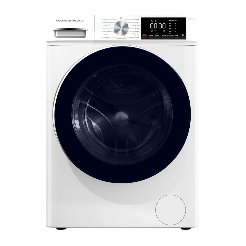 Scandomestic kuivatiga pesumasin WDF8514WBE Washing Dryer Machine, 8kg, 1400 p/min, valge