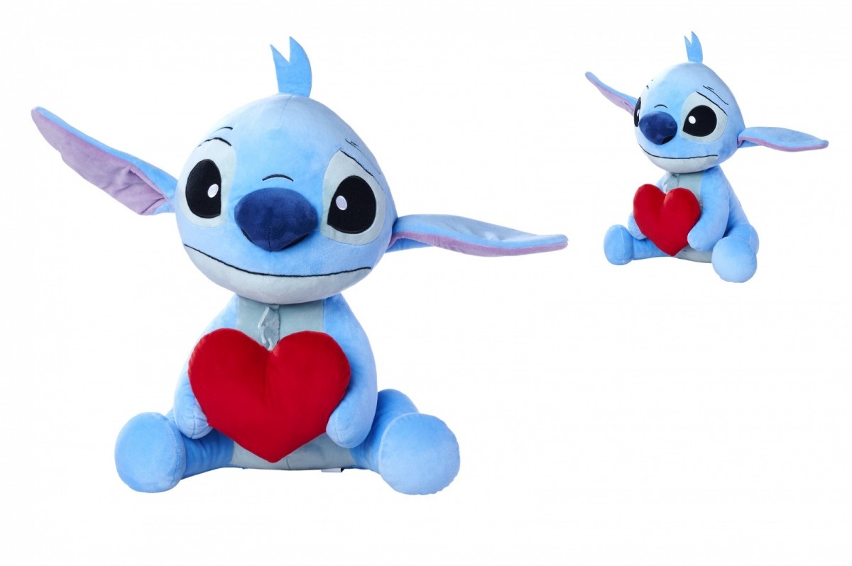 Simba pehme mänguasi Mascot Disney Stitch with heart 50cm