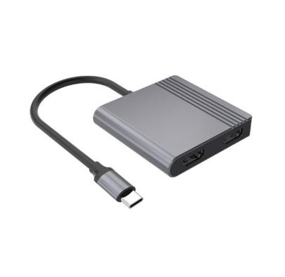GEMBIRD A-CM-COMBO3-04 USB-C 3-in-1 multi-port adapter (2x USB port + 2x HDMI + PD), kosmosehall