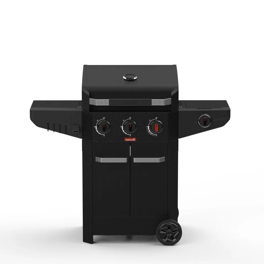 Barbecook grill Gas Barbecue Luca 312 with Cabinet and Sideburner, 133.4 x 60.3 x 112.3 cm BC-GAS-3000