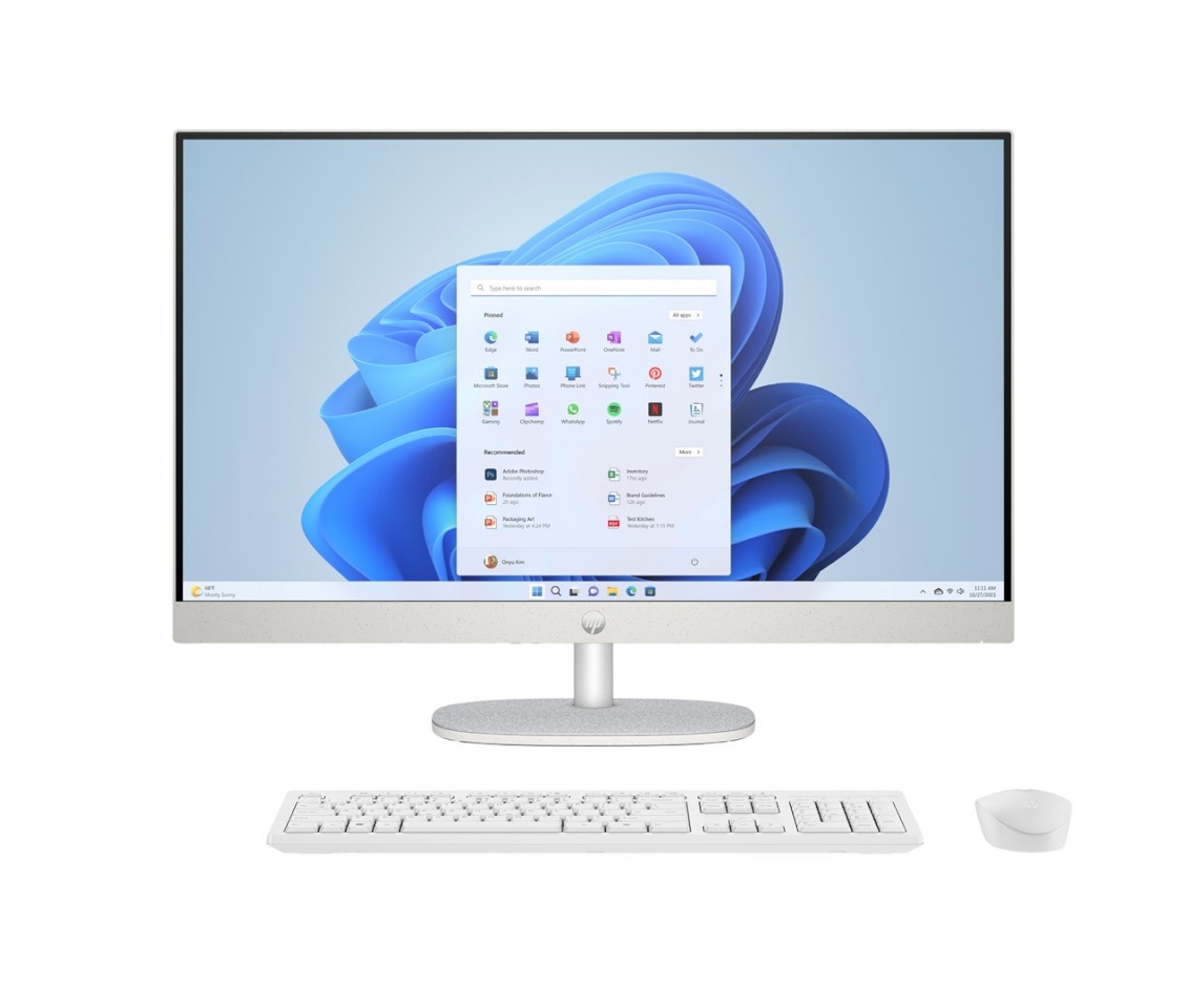 HP lauaarvuti AiO 27-cr0224nw i5-1335U 27.0"FullHD IPS 300nits AG 16GB DDR4 3200 SSD512 Iris Xe Graphics LAN Cam1080p+IR NoOS Shell valge Shell valge 2Y
