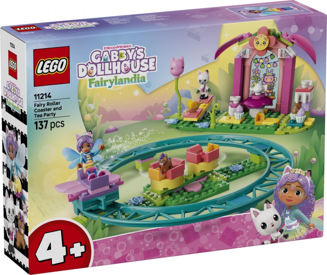 Lego klotsid Bricks Gabbys Dollhouse 11214 Fairy Roller Coaster and Tea Party