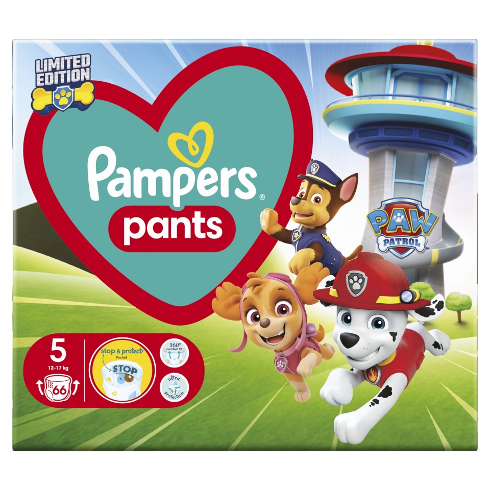 Pampers mähkmed Pants Paw Patrol Püksmähkmed, suurus 5, 66 tk