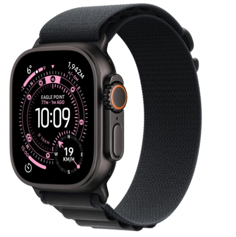 Apple nutikell Watch Ultra 3 GPS + Cellular 49mm Black Titanium Case with Black Alpine Loop - Medium