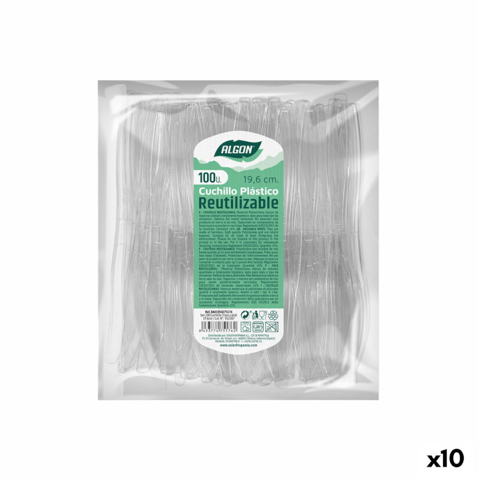 Algon nugade komplekt Taaskasutatav valge 10tk 19,6cm