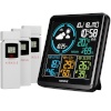 Kienzle ilmajaam 15004 Radio DCF Weather Station with 3 Outdoor Sensors, must/valge