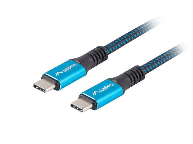 Lanberg kaabel CA-CMCM-45CU-0005-BK USB-Cable 0.5 m USB4 Gen 2x2 USB-C must, sinine