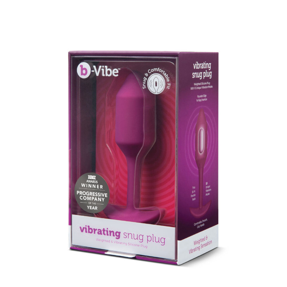 B-Vibe Snug M anaaltapp Vibrating roosa