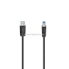 Hama kaabel USB-A / USB-B Cable, 5 Gbit/s, must