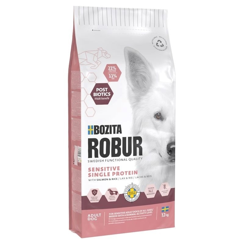 Bozita kuivtoit koerale Robur Adult Sensitive Single Protein Salmon Mono, 12kg