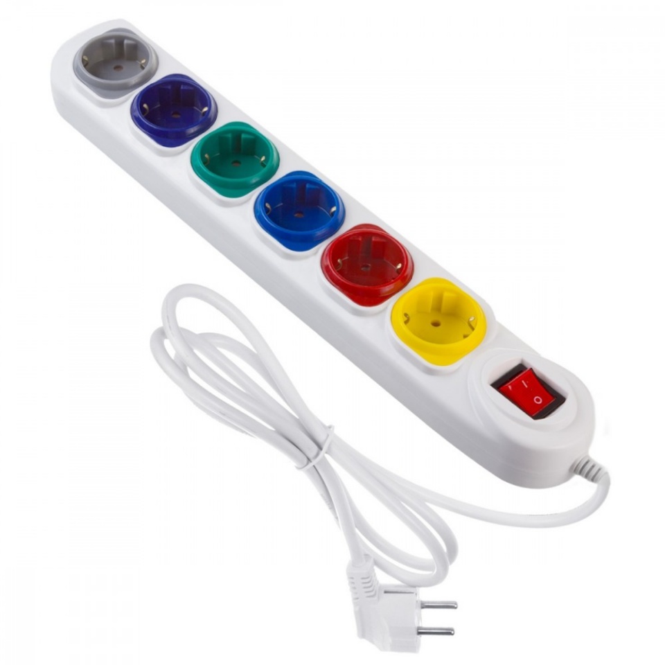 Maclean pikendusjuhe Power strip 6 outlets 1,5m MCE509 W 250VAC/10