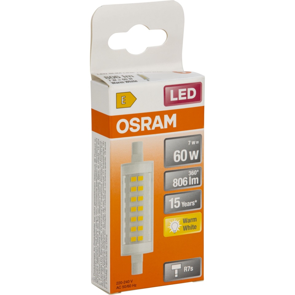 Osram LED-lambipirn Slim Line R7s, 7W, 806 lm, 1tk