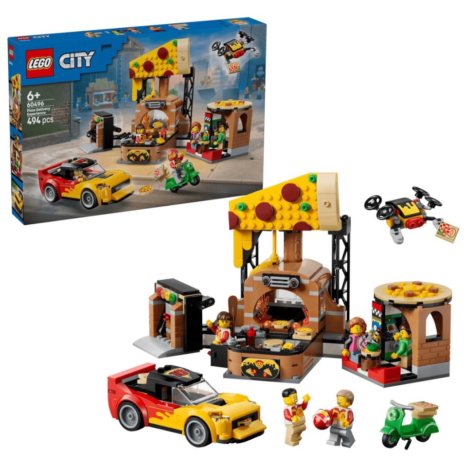 Lego klotsid City 60496 - Dostawa pizzy z pojazdami