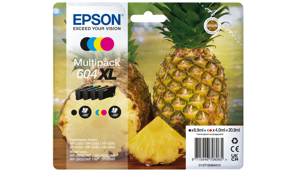 Epson tindikassett Epson 604 4--Pack must + värviline XL T10H6