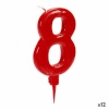 BGB Home Küünal punane Sünnipäev Numbrid 8 (12 Ühikut)
