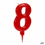 BGB Home Küünal punane Sünnipäev Numbrid 8 (12 Ühikut)
