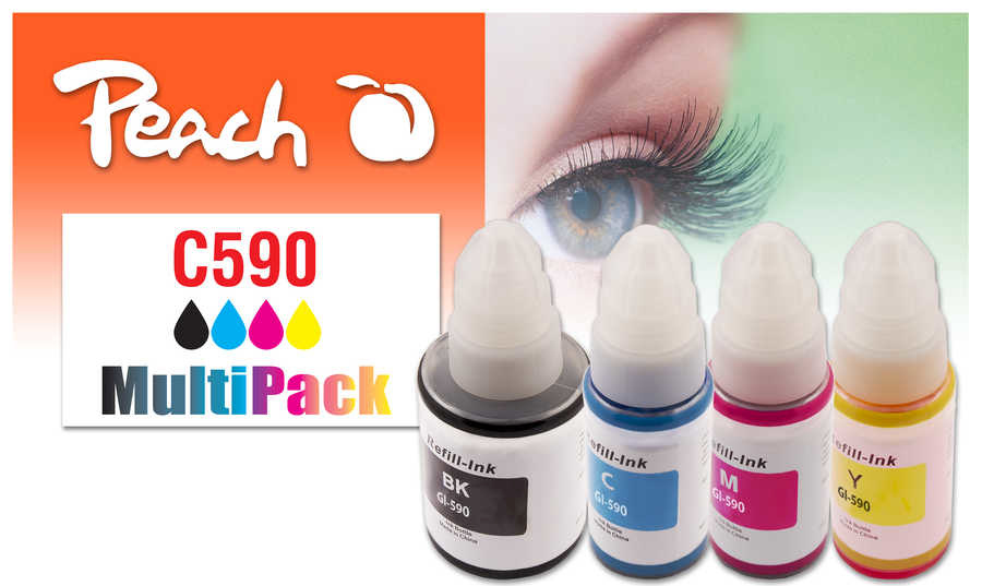 Peach tindikassett Canon CISS GI-590 MultiPack remanufactured