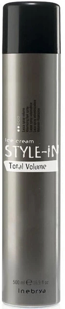Inebrya juukselakk Style-In Ice Cream Total Volume Spray 500ml, unisex