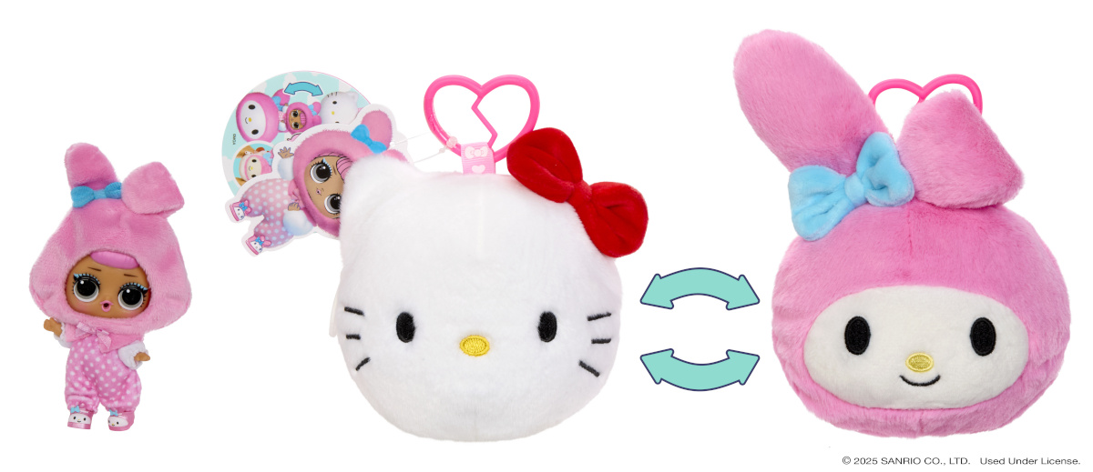 MGA mängunukk L.O.L. Surprise! Loves Hello Kitty Reversible Plush (sortierter Artikel, eine Figur)