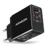 AXAGON ACU-QS24 QUICK and SMART Wall charger, 2x USB port QC3.0/AFC/FCP + 5V-1.2A, 24W