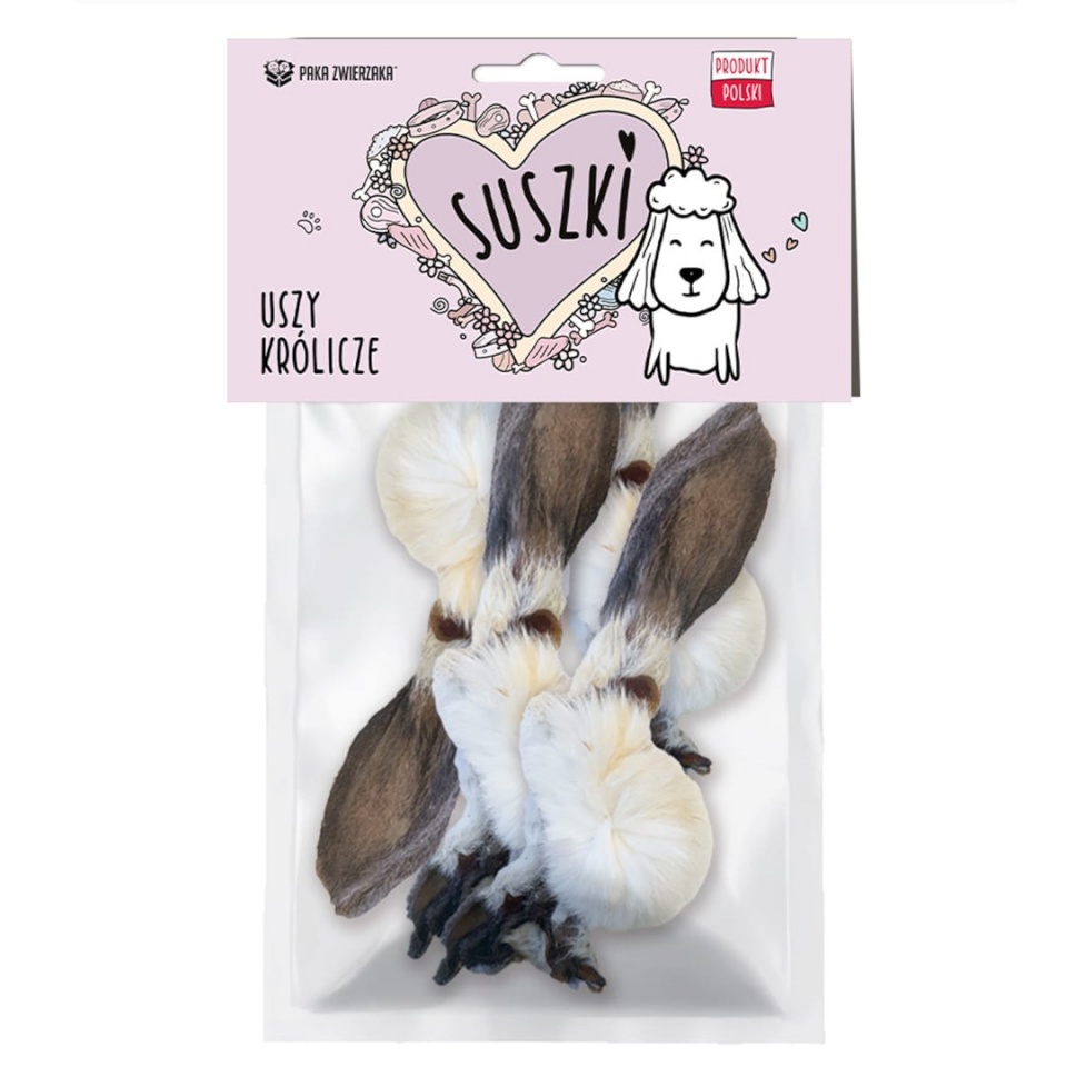 Paka Zwierzaka maius koerale Rabbit Ears, 90g