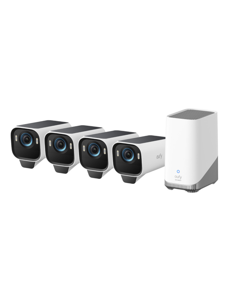 Anker turvakaamera eufyCam S3 Pro 4K Security Camera System, 4 Cameras, valge