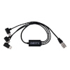 Deity SPD-HR3U (4-kontaktiline Push-Power Hirose'i ja kolmekordse USB-C kaabel)