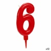 BGB Home Küünal punane Sünnipäev Numbrid 6 (12 Ühikut)