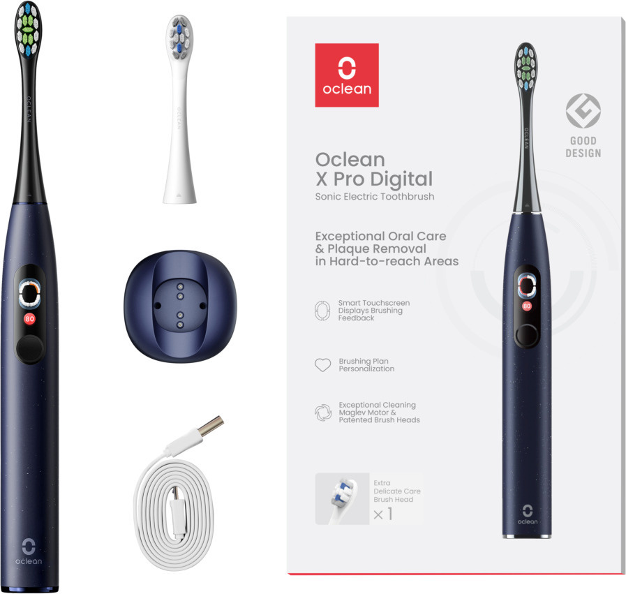 Oclean elektriline hambahari X Pro Digital Electric Toothbrush, tumesinine