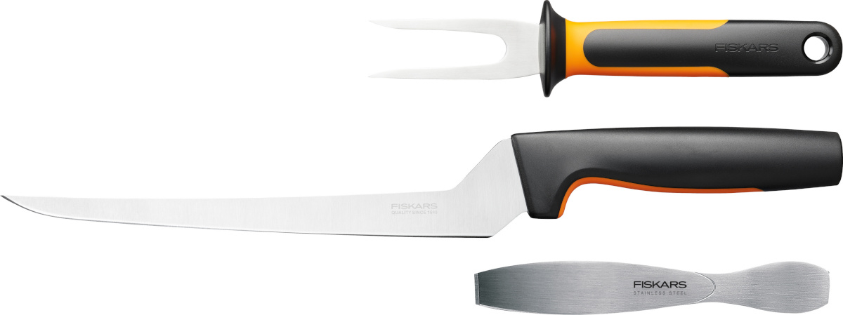 Fiskars nugade komplekt Functional Form Fish Master Set, 3-osaline, must/oranž