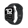 Apple Watch Series 10 GPS 46mm Jet Black Aluminium Case with Black Sport Band - S/M, must