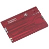 Victorinox taskunuga SWISSCARD punane transparent