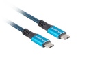 Lanberg kaabel CA-CMCM-45CU-0012-BK USB-Cable 0.12 m USB4 Gen 2x2 USB-C must, sinine
