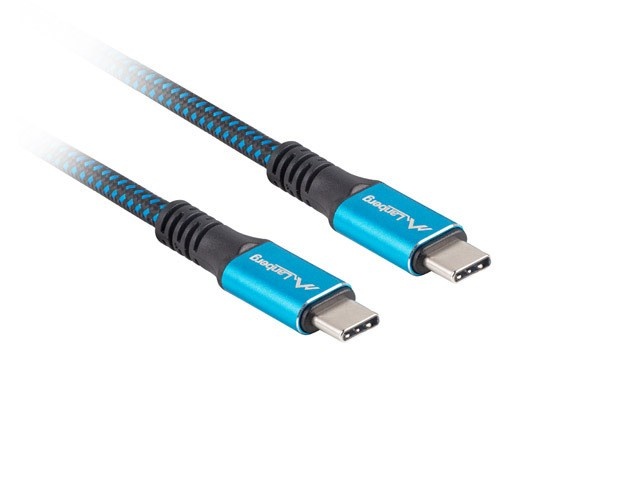 Lanberg kaabel CA-CMCM-45CU-0012-BK USB-Cable 0.12 m USB4 Gen 2x2 USB-C must, sinine
