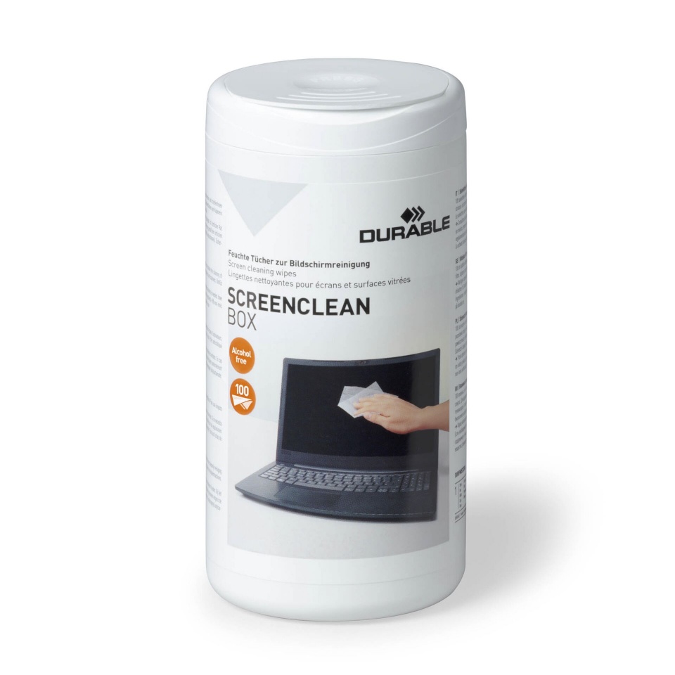 Durable puhastuskomplekt Durable SCREENCLEAN BOX 100 Screen Cleaning Wipes 573602