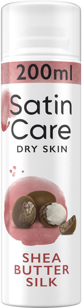 Gillette raseerimisgeel Satin Care, Shea Butter, 200ml