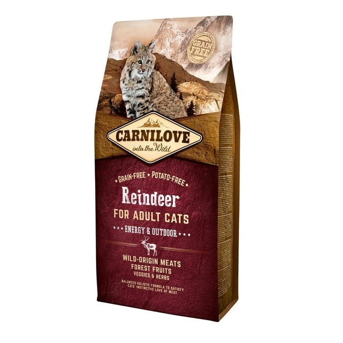 Carnilove kuivtoit kassile Cat Adult Energy & Outdoor Reindeer, 6kg