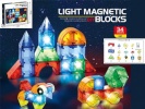 Madej konstruktor Glowing magnetic blocks 32-osaline