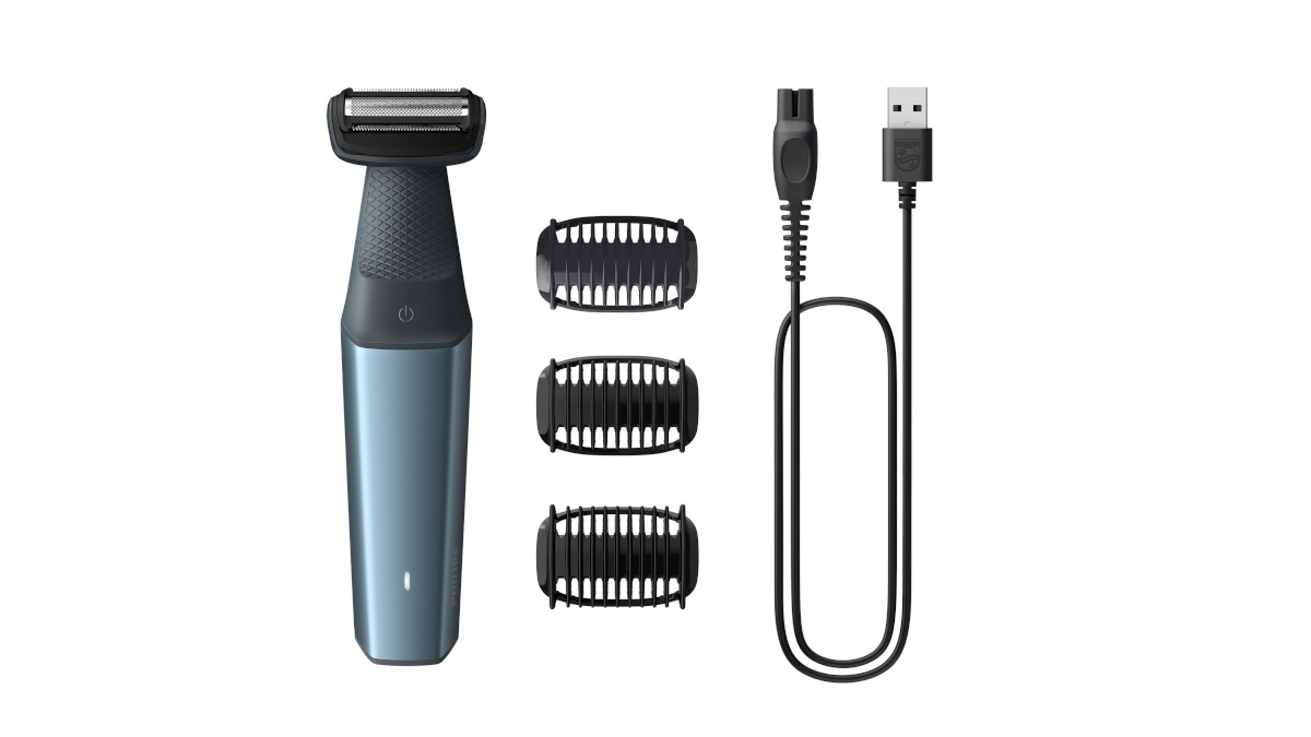 Philips keharaseerija BG3027/05 Series 3000 Body Groomer/Shaver, must/sinine