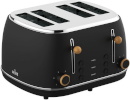 Witt röster Premium Wood Four-Slice Toaster, must
