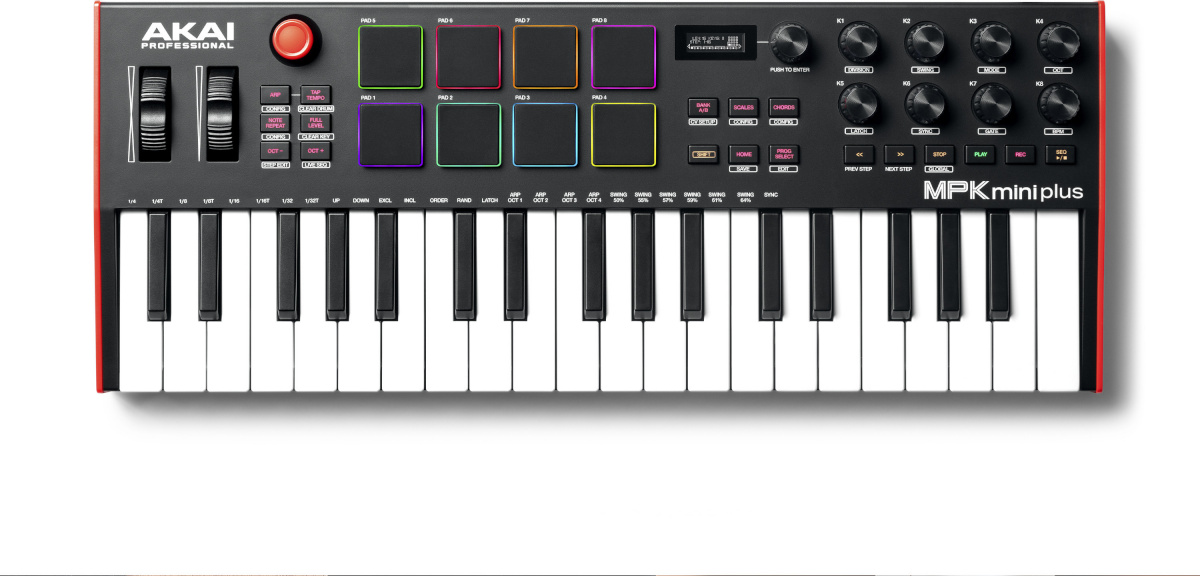Akai MPK Mini Plus mini-suuruses USB-klaviatuur, must