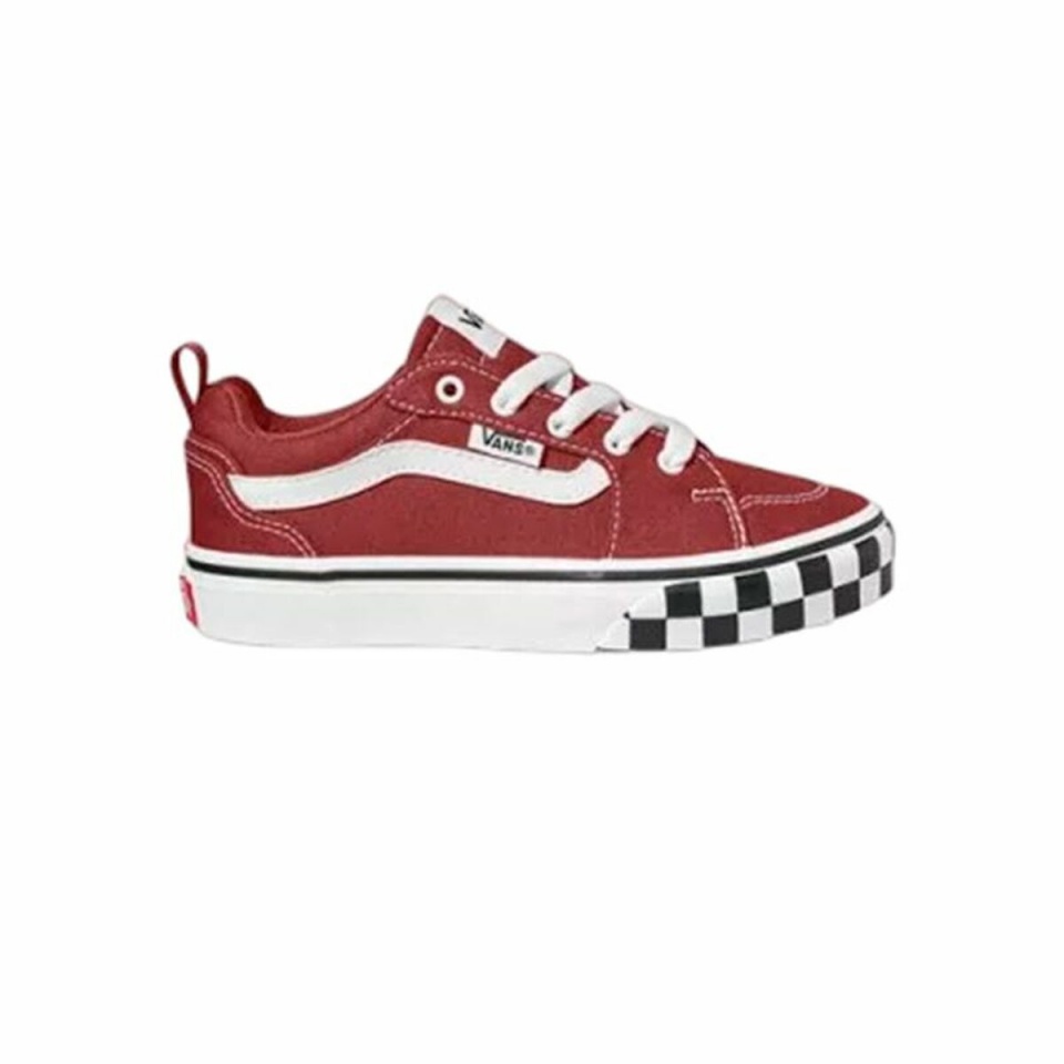 Vans laste vabaajajalatsid Filmore Check Bumper Dark tumepunane 37