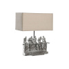 DKD Home Decor laualamp 36x21,5x43cm Hõbedane beež metall Vaik 220 V 50 W