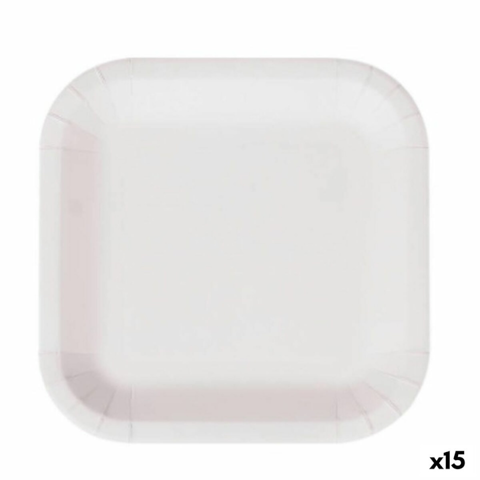 Algon Taldrikute komplekt Ühekordne valge Papp 26cm (15tk)