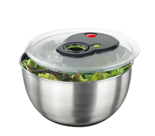 Emsa Salad spinner 4,5l 513441 Turboline stainless/must