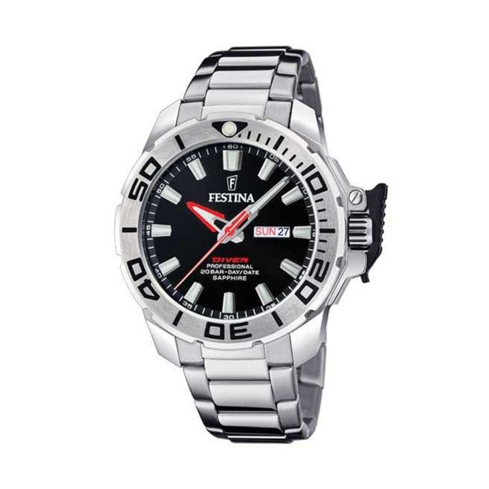 Festina meeste kell F20665/4 must Hõbedane (Ø 34 mm)