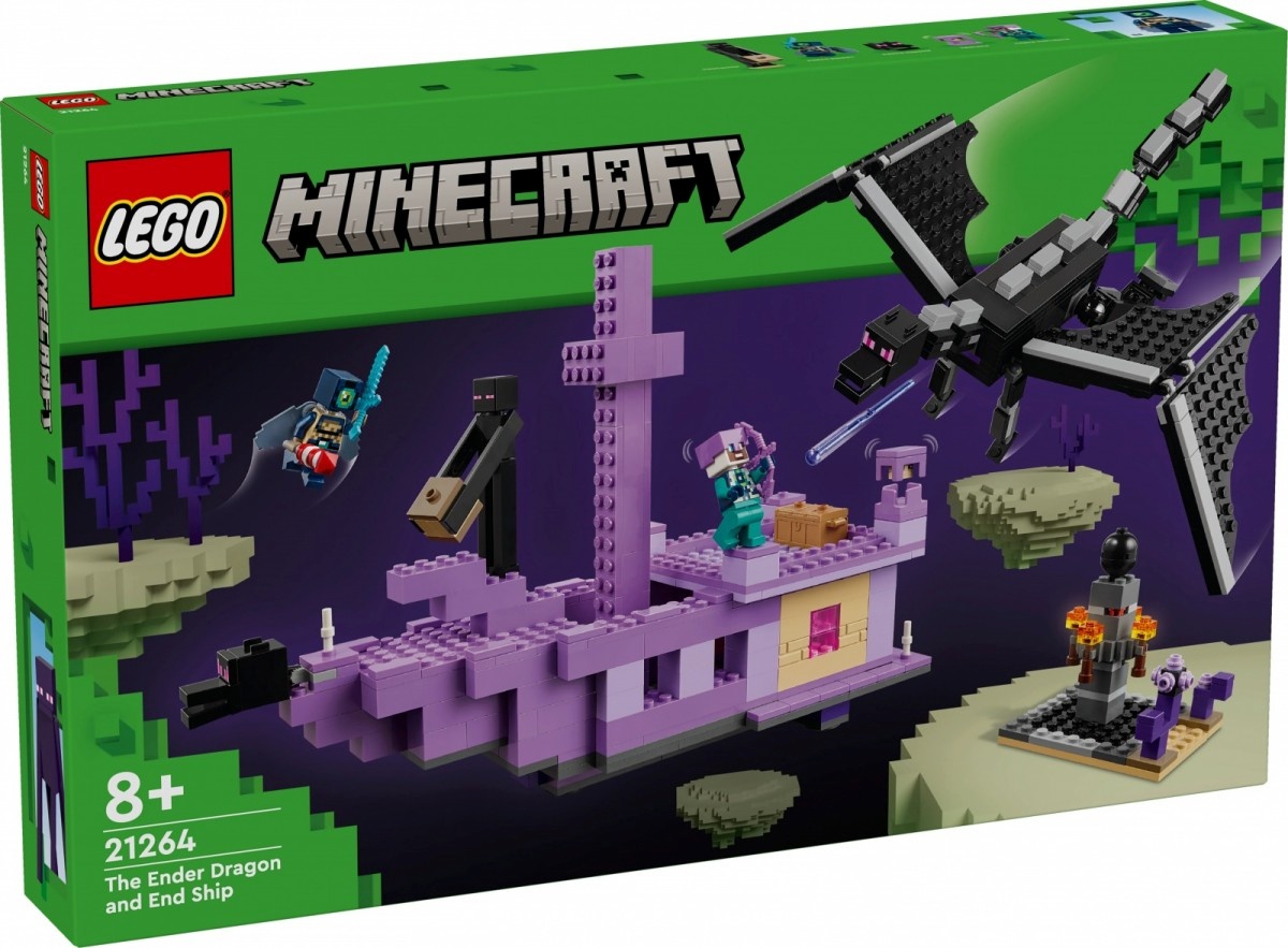Lego klotsid Blocks Minecraft 21264 The Ender Dragon and End Ship
